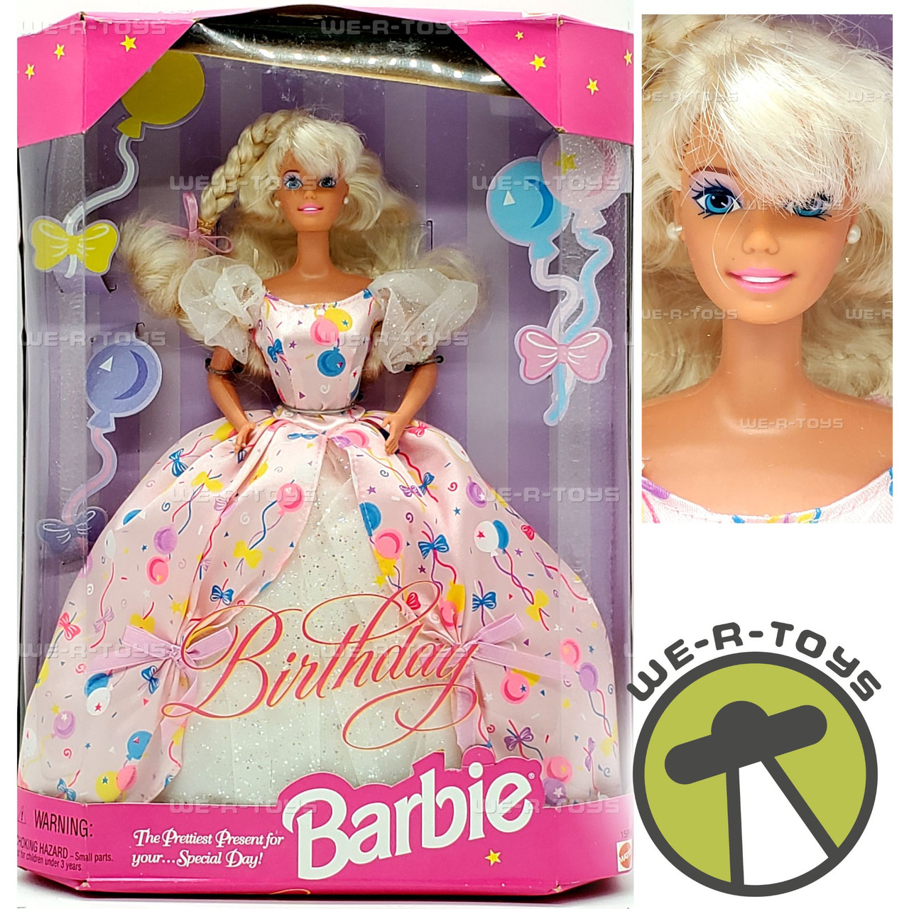 Birthday Barbie Doll Blonde Balloon Dress 1996 Mattel 15998 - We