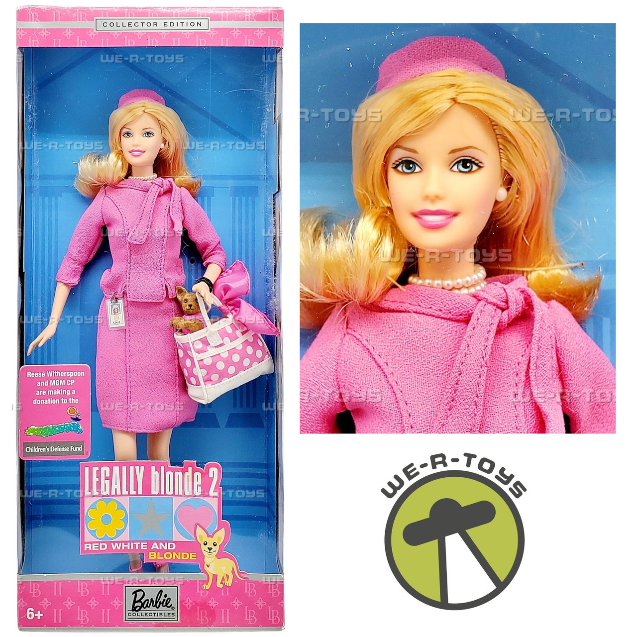 Legally Blonde 2 Barbie Doll Elle Woods & Bruiser 2003 Mattel B9234