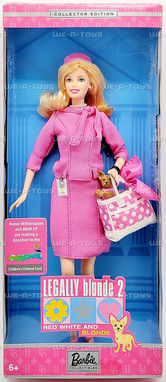 Legally Blonde Barbie Doll Elle Woods Bruiser 2003 Mattel B9234