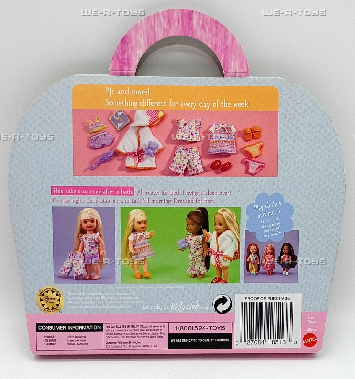 Barbie Kelly Club Pajama Fashions Set Mattel 2004 #G8043 - We-R-Toys