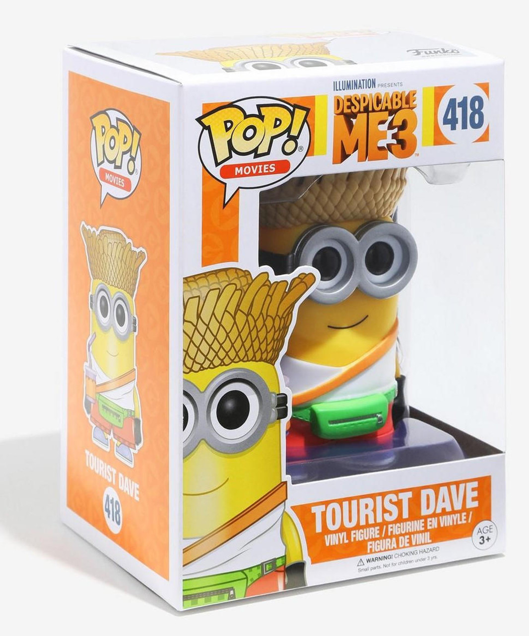 Funko Pop! Movies 418 Despicable Me 3 Tourist Dave Vinyl Figure