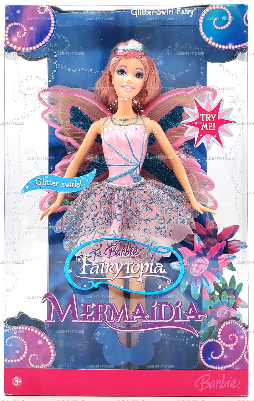 Barbie Fairytopia Mermaidia Glitter Swirl Fairy 2006 Mattel J0737 NRFB