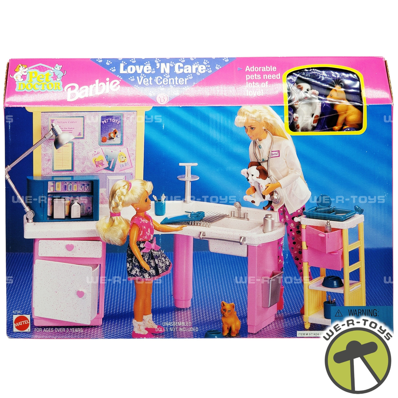 Barbie Vet Center Playset 1998 Arcotoys Mattel 67597 NEW We-R-Toys