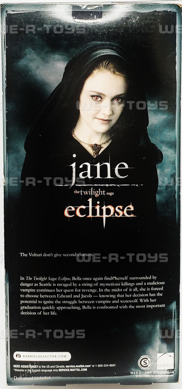 Twilight Saga Eclipse Jane Barbie Collector Doll Pink Label Mattel #T7676  NEW