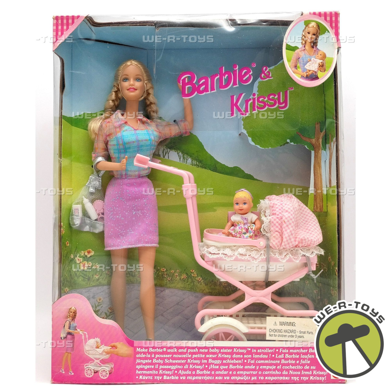 Barbie and Krissy Doll Set With Stroller Blonde Dolls 1999 Mattel