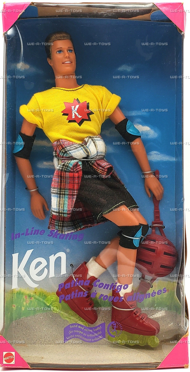 Barbie In-Line Skating Ken Doll With Rollerskates Mattel 1995
