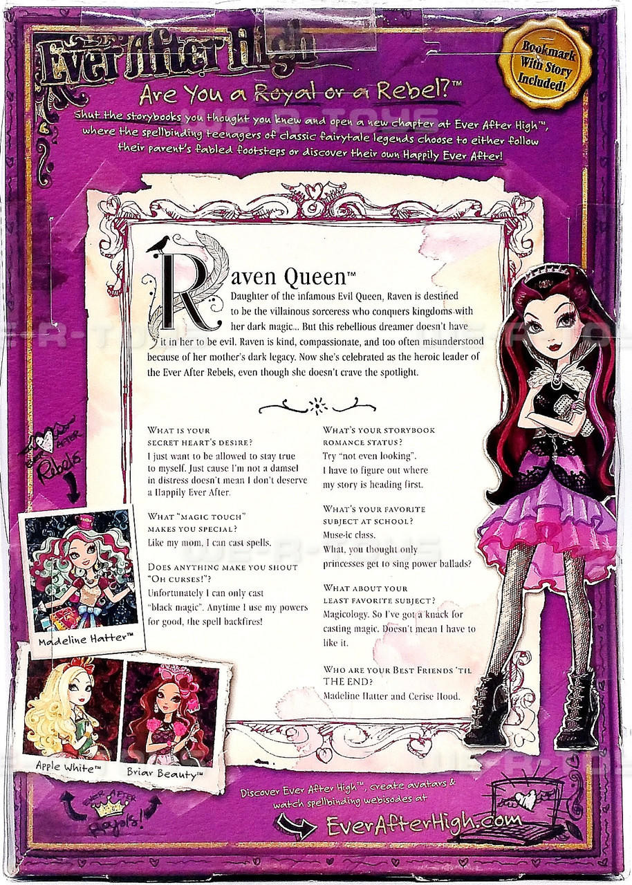 Ever After High Rebels Raven Queen - Daughter of Evil Queen Doll!