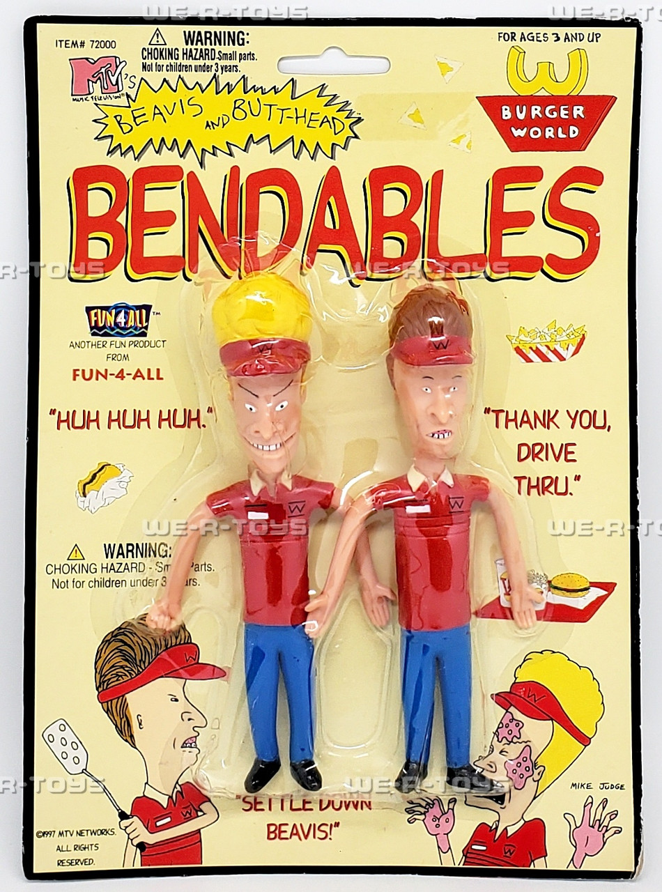 MTV Beavis and Butt-Head フィギュア MTV's Beavis and Butthead Bendable Figures Fun 4 All 1997 #72000