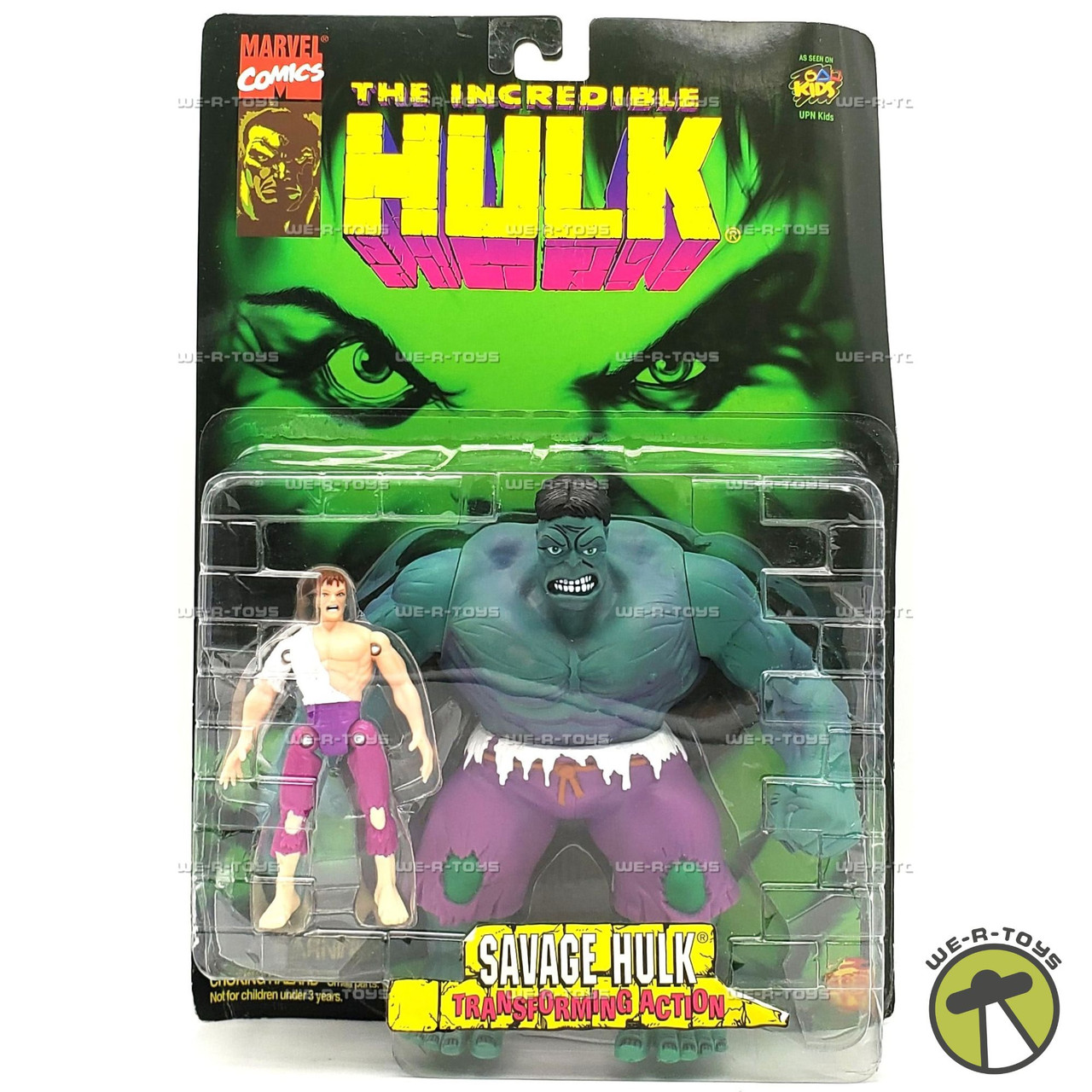 Marvel's The Incredible Hulk Savage Hulk Transforming 1996 Action