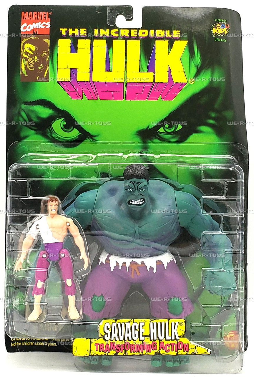 Marvel's The Incredible Hulk Savage Hulk Transforming 1996 Action