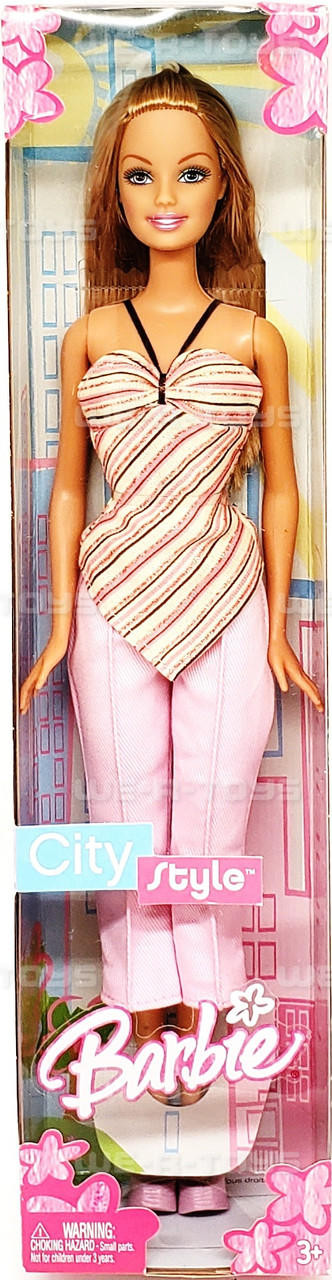 Barbie City Style Doll Pink Outfit Mattel 2005 #J0568 NEW