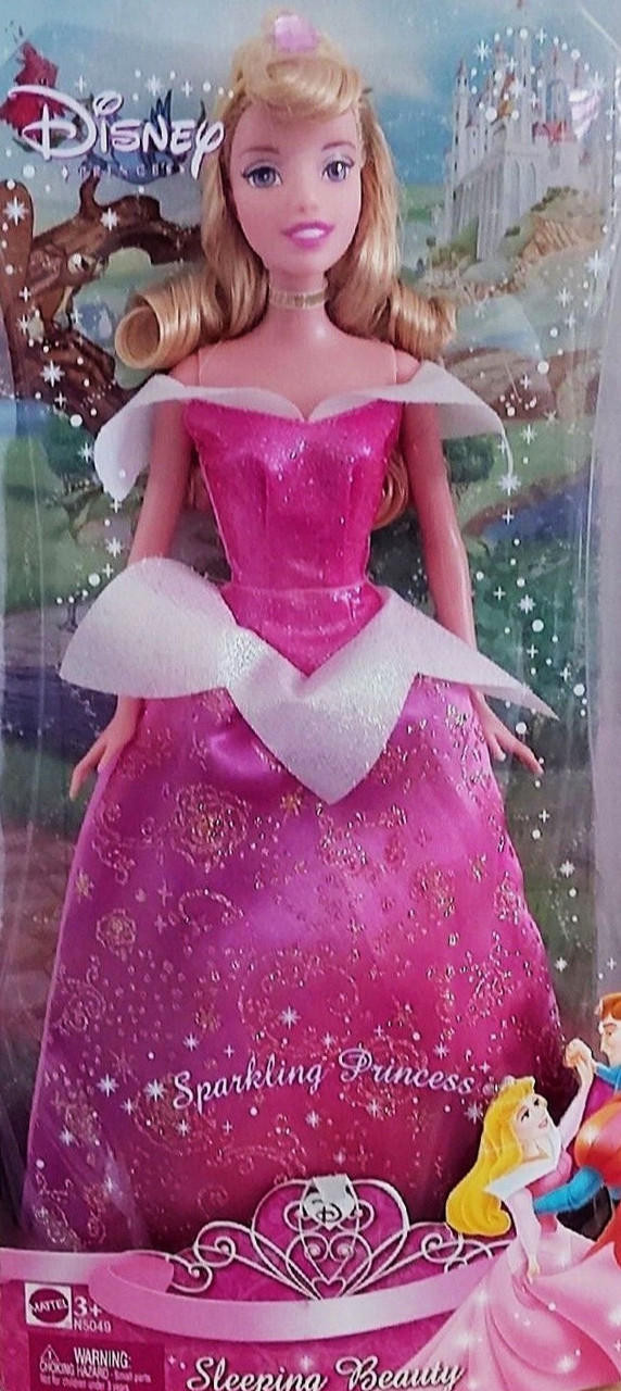Disney Sparkling Princess Sleeping Beauty Doll 2008 Mattel