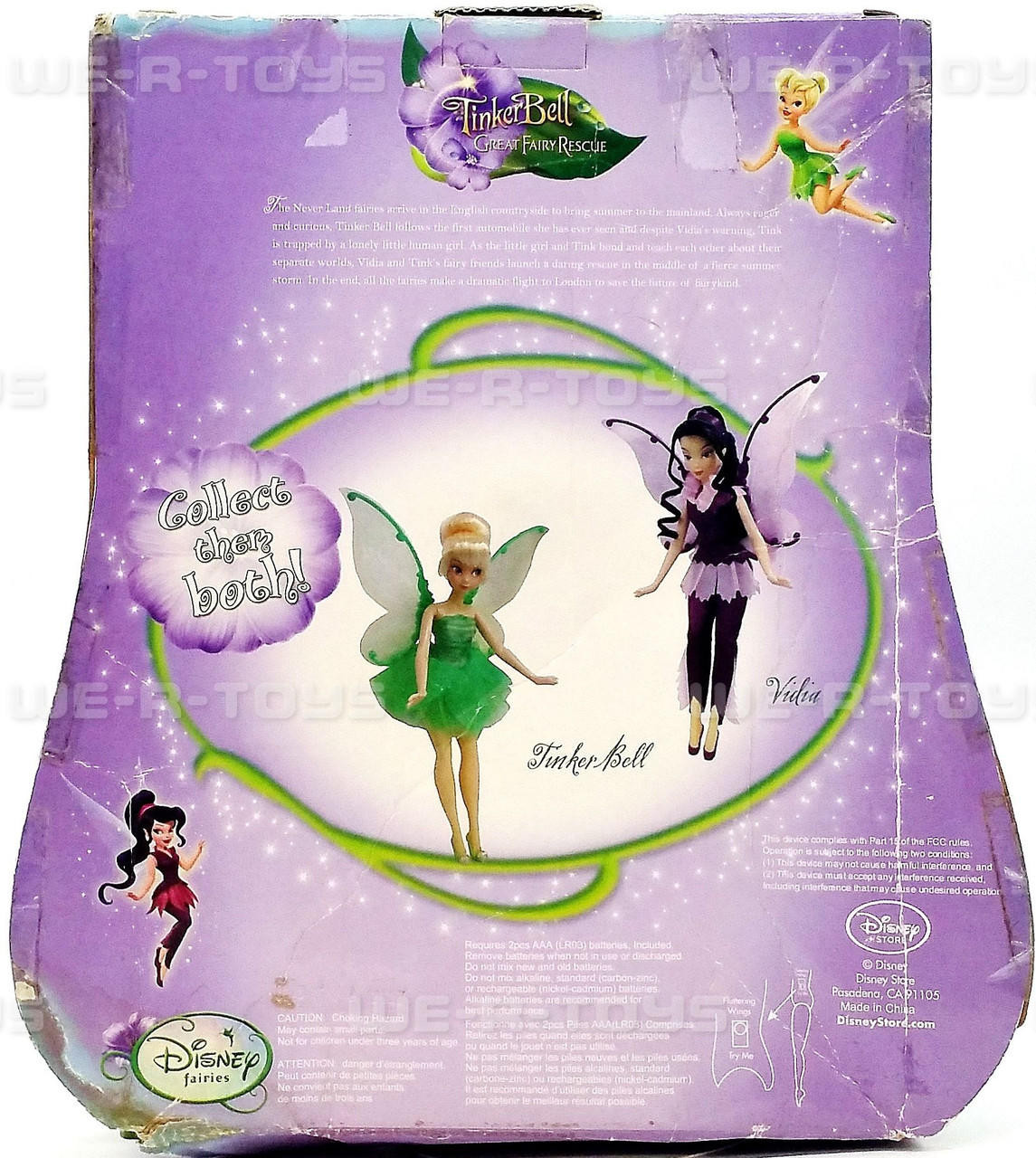 Disney TinkerBell and the Great Fairy Rescue Fluttering Vidia Doll Disney  Store