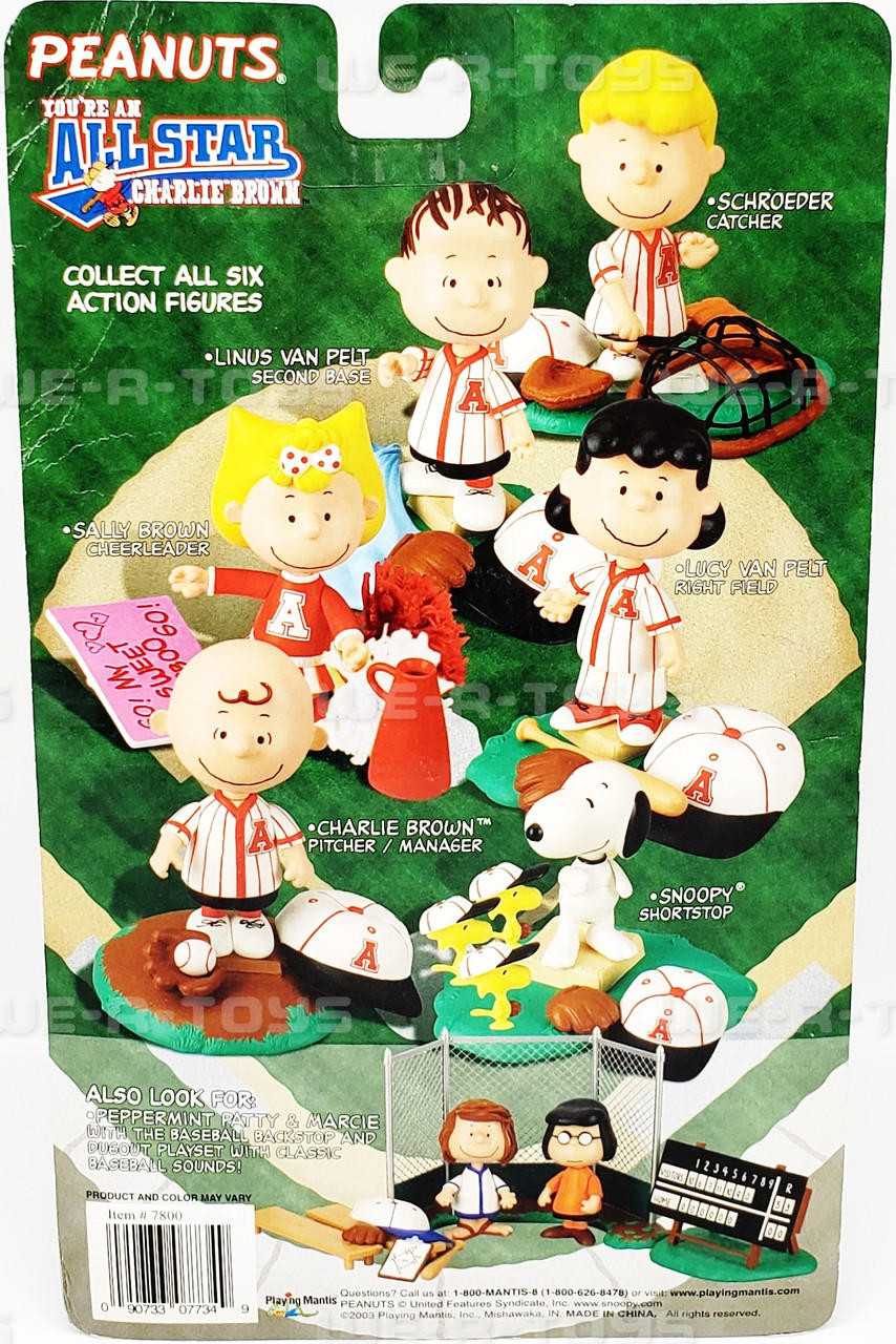 Peanuts You're an All Star Charlie Brown Schroeder Figure Playing