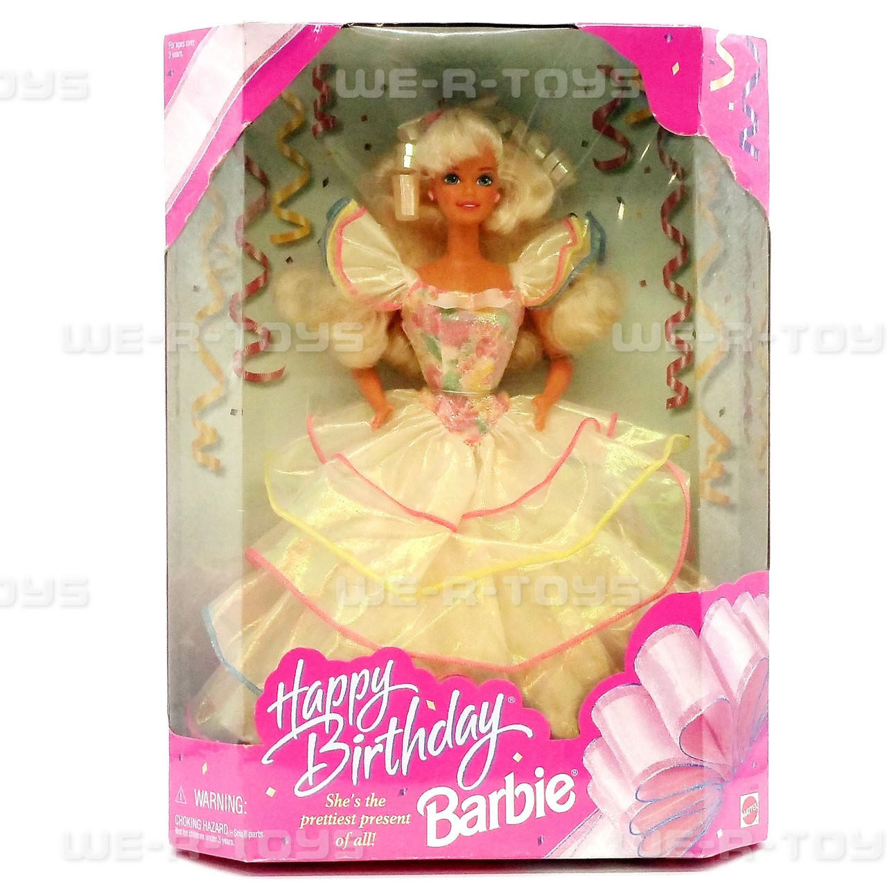 Happy Birthday Barbie Doll She's The Prettiest Present of All 1995 Mattel  #14649