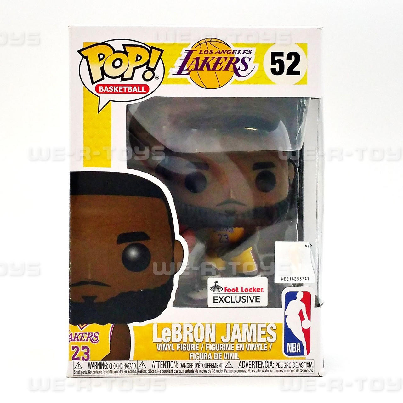 Funko Pop! Basketball NBA LeBron James Lakers (Yellow Jersey) Footlocker  Exclusive Figure #52 - US