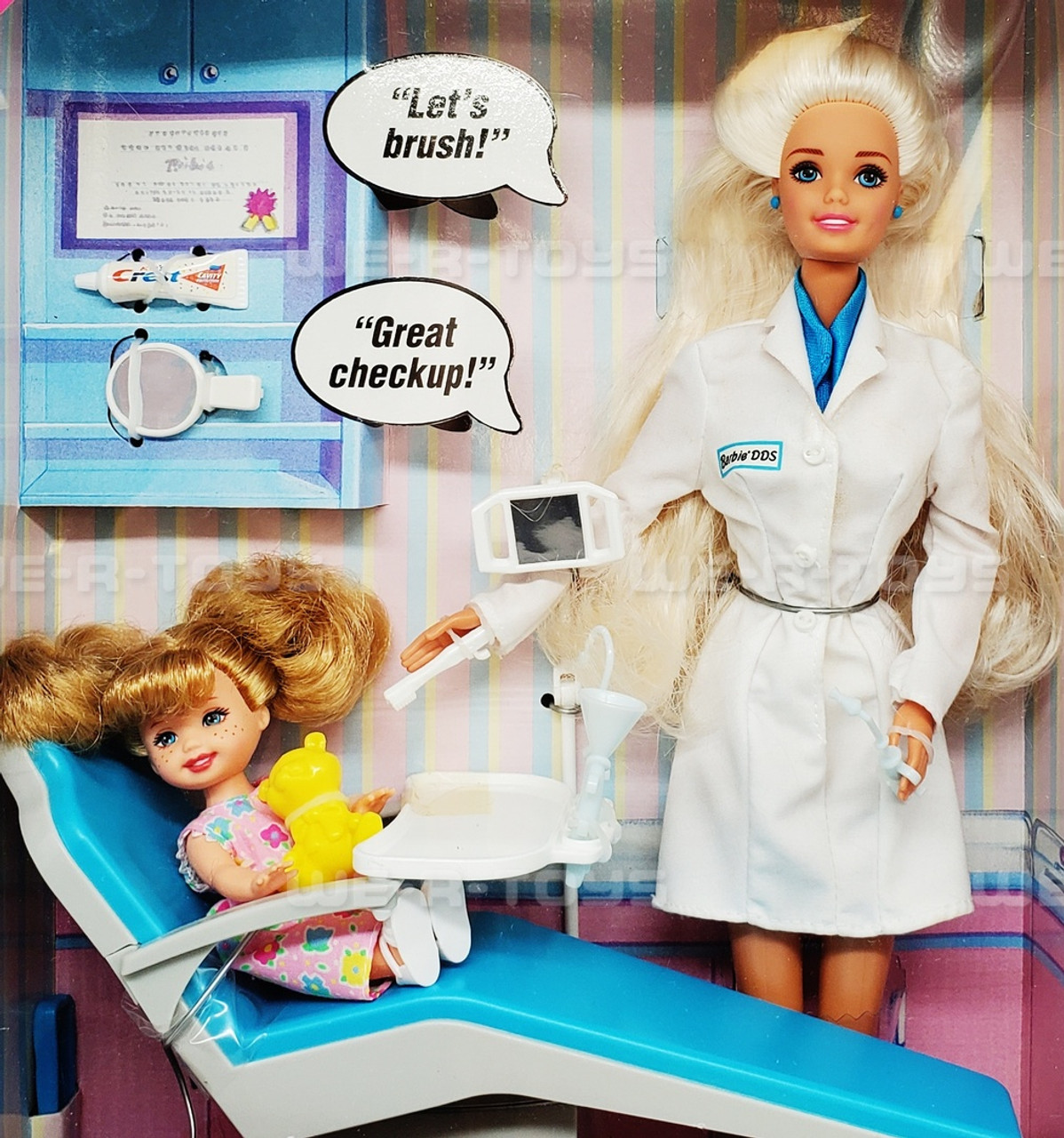 Barbie Dentist Doll Set with Blonde Patient 1997 Mattel #17255 NEW