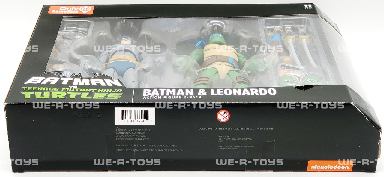 Batman vs Teenage Mutant Ninja Turtles Batman & Leonardo Action Figure 2  Pack