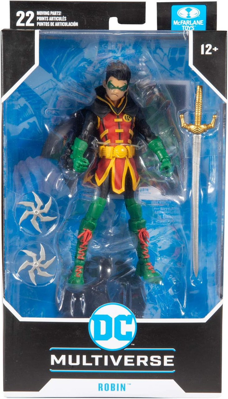 McFarlane DC Multiverse Damien Wayne - Death Metallo, Action Figure Da 18 Cm Con Tantissimi Accessori - 3