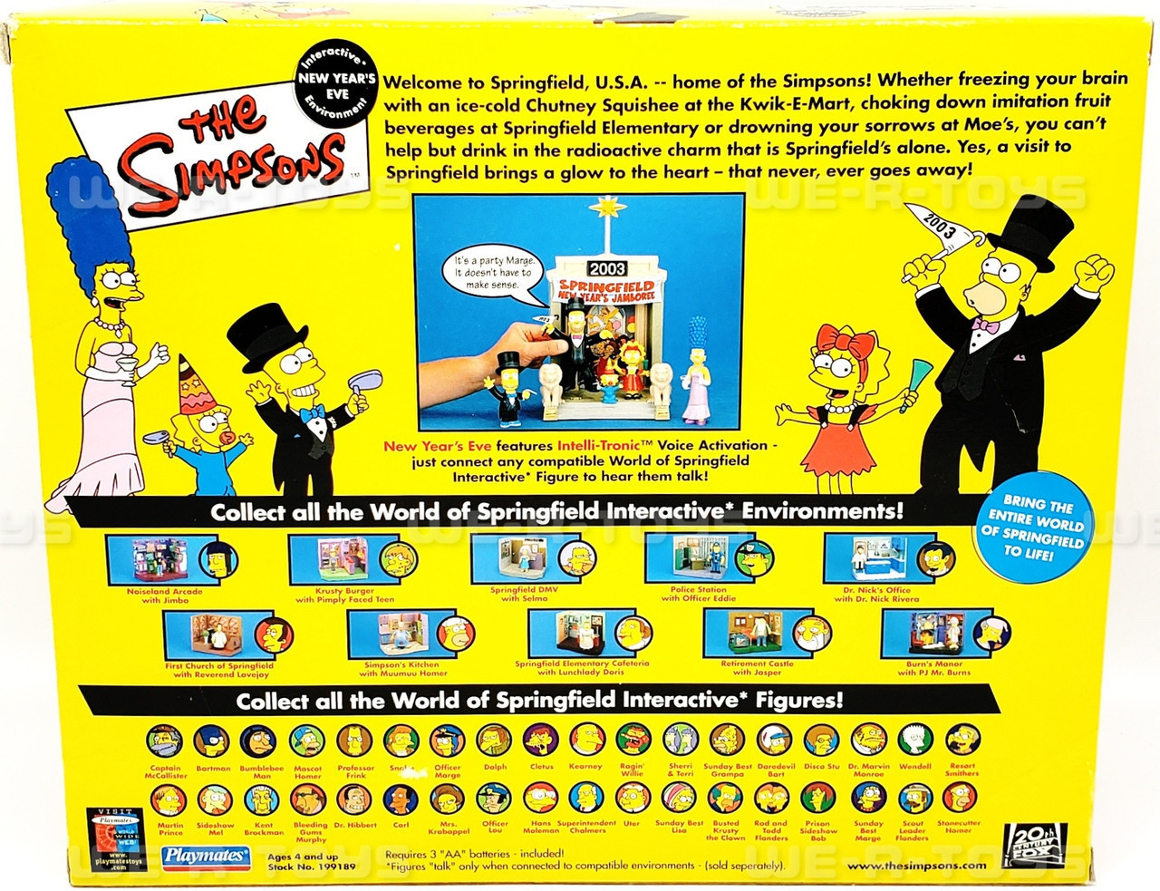 The Simpsons New Year's Eve Interactive Environment Playset #199189 NEW