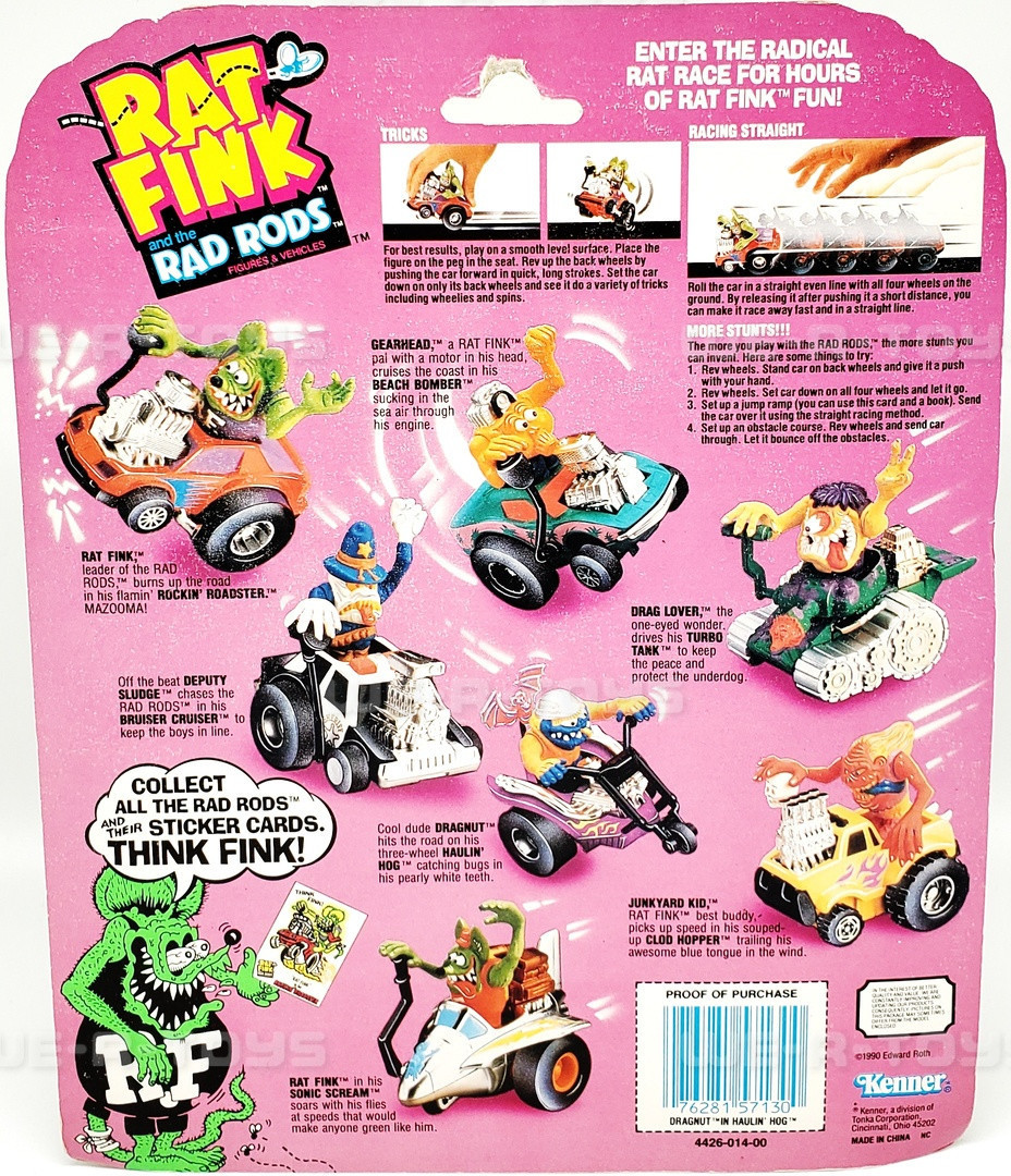 Rat Fink & the Rat Rods Dagnut in his Haulin Hog Figure & Vehicle