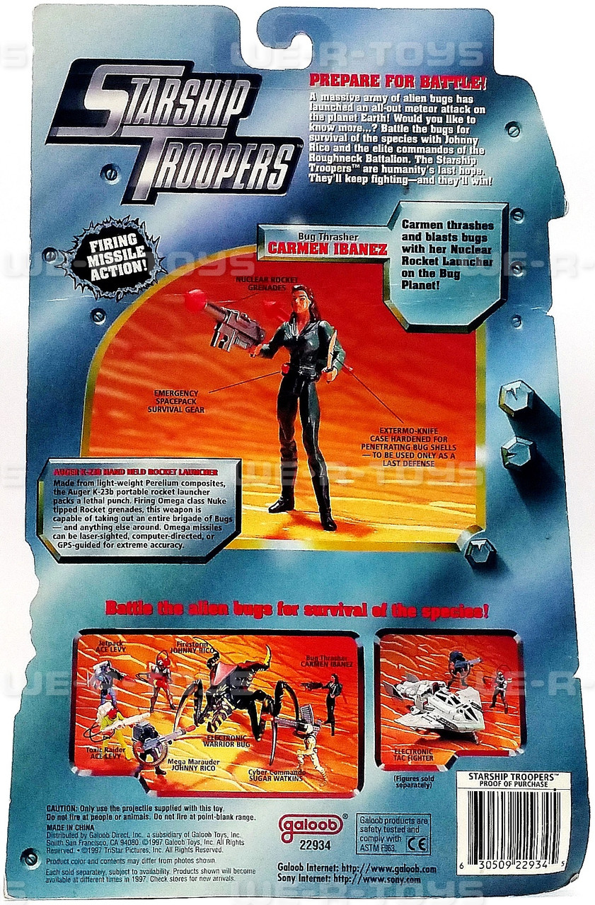 Starship Troopers Bug Thrasher Carmen Ibanez Figure Galoob 1997 No