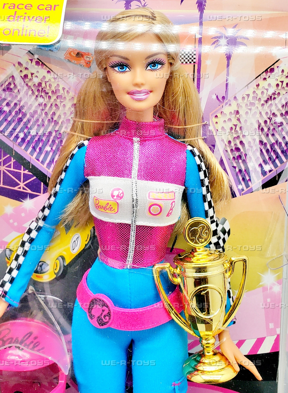 Barbie I Can Race Car Driver Doll 2009 Mattel R4230