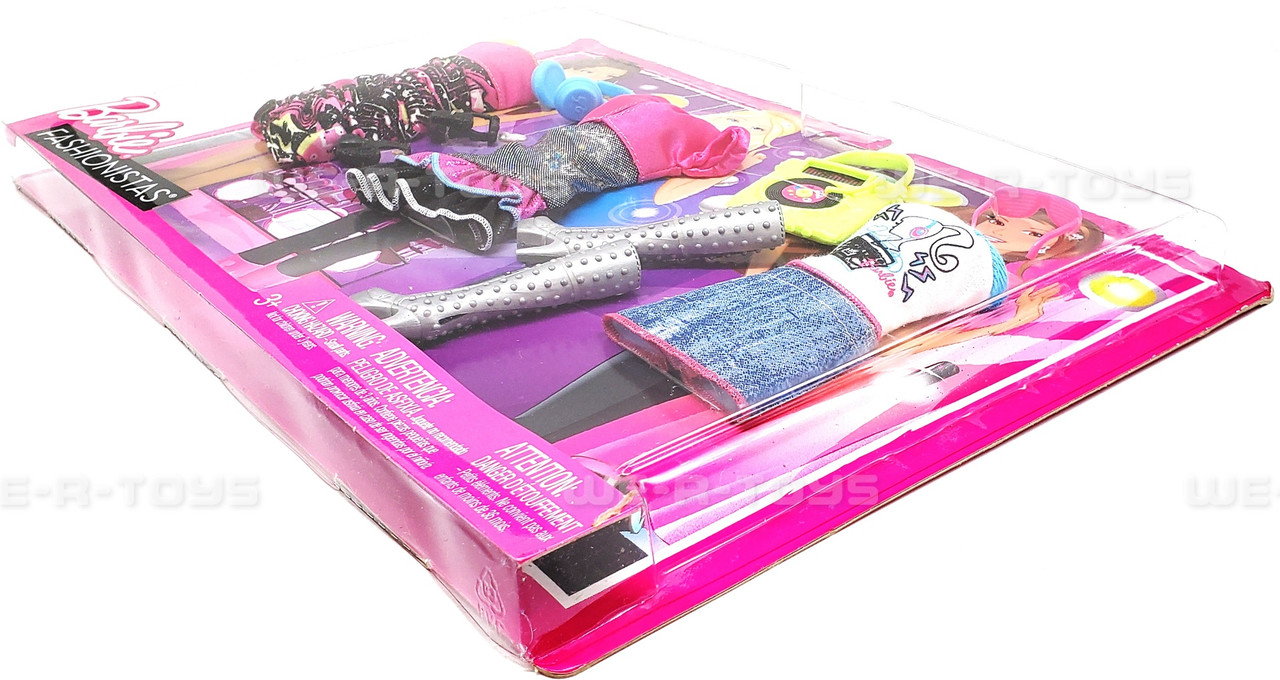 Barbie ロサンゼルス　3体セット【送料無料】 Barbie Fashionistas 3 Outfit Rocker Fashion Set with Turntable