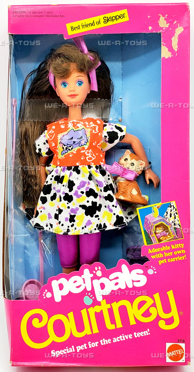 Barbie Pet Pals Courtney Doll with Kitty & Accessories 1991 Mattel