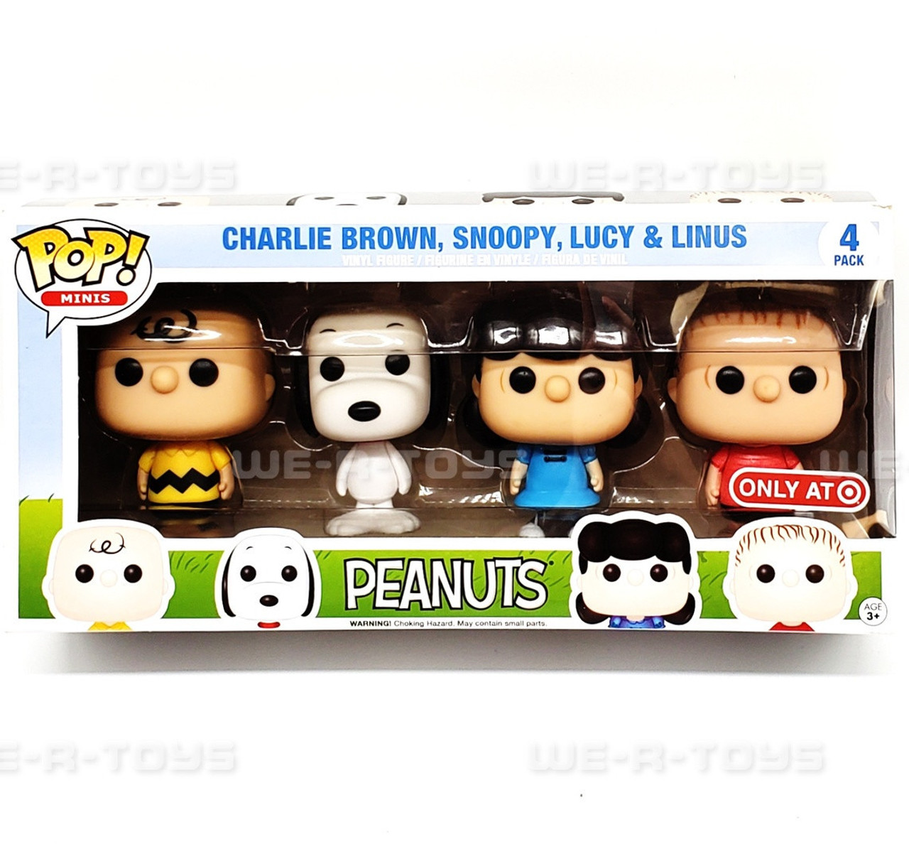 Peanuts Charlie Brown, Snoopy, Lucy & Linus Vinyl Figure Funko Pop! Minis  NEW