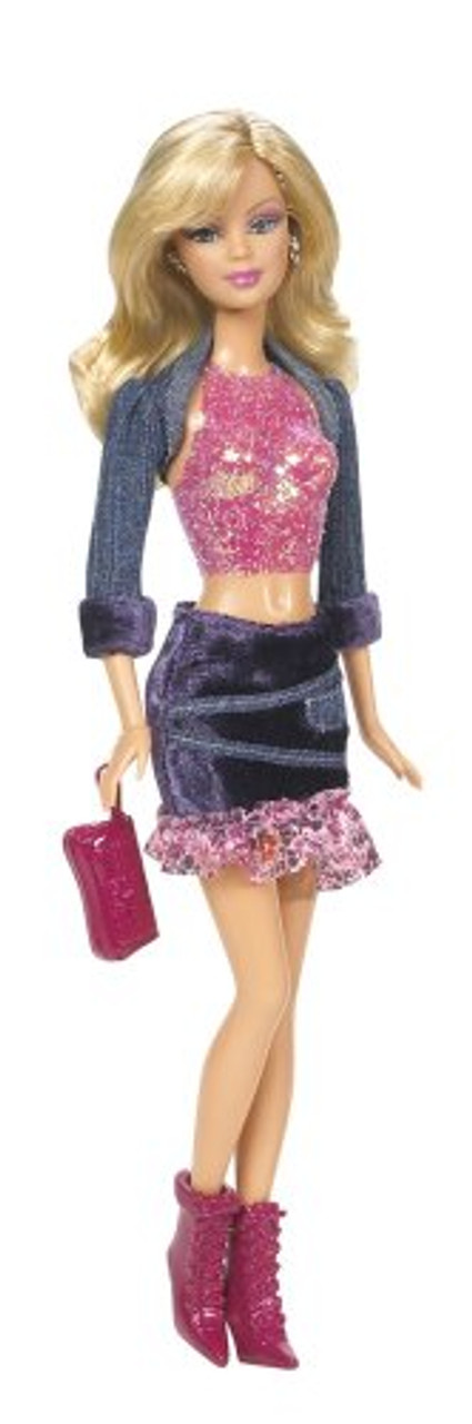 FASHION FEVER BARBIE DOLL J1380-0900AHL~HOT PINK TOP & RUFFLED SKIRT~MINT  TUBE