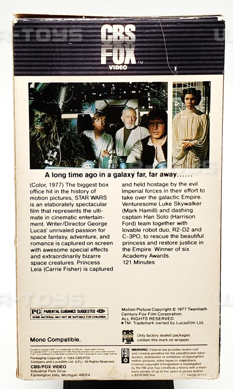 Star Wars (1977) Theatrical Release Hi-Fi Betamax Video 1984