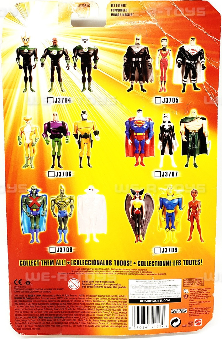 【中古】「非常に良い」JUSTICE LEAGUE UNLIMITED DC SUPER HEROES LEX LUTHOR/COPPERHEAD/MIRROR MASTER Figures by Mat Justice League Unlimited Lex Luthor, Copperhead, & Mirror Master