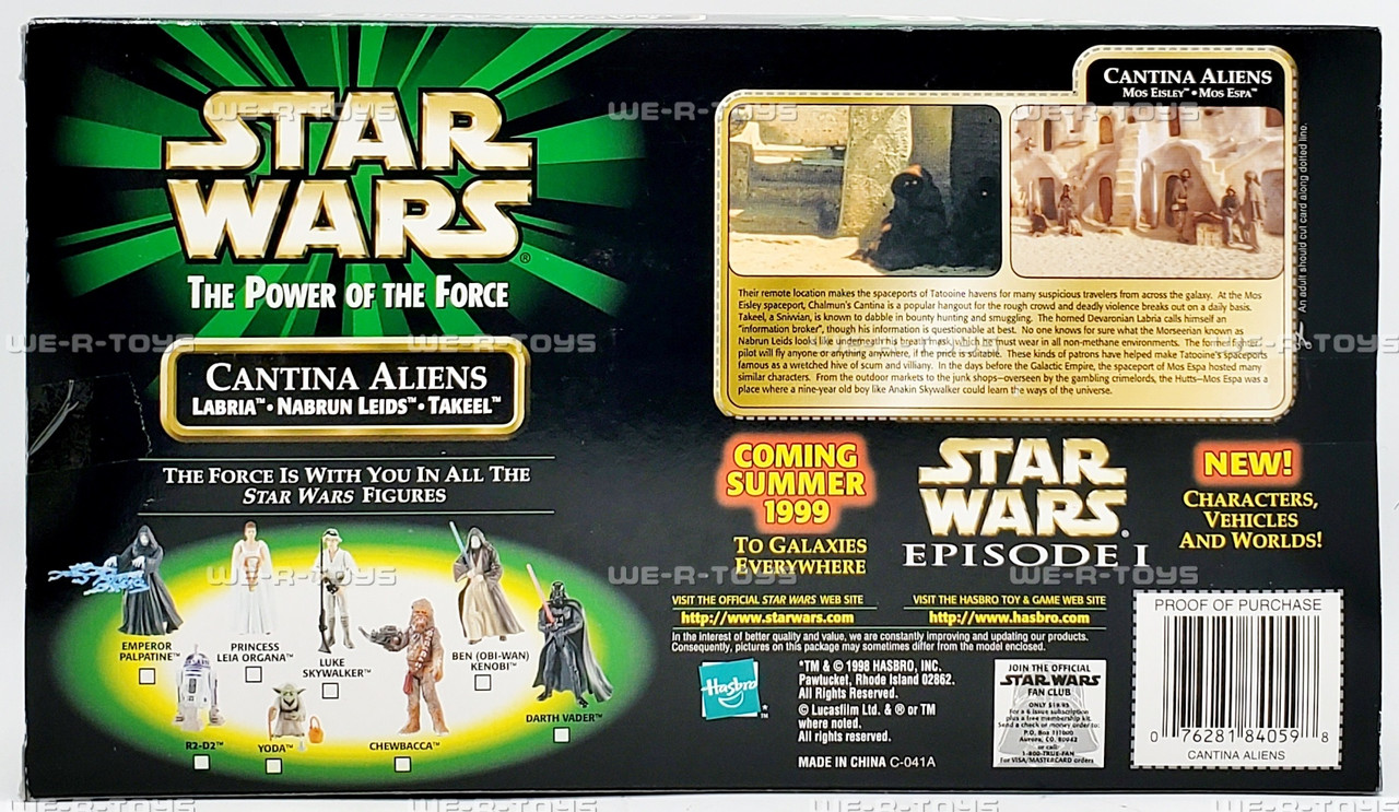 Star Wars Power of the Force Cantina Aliens Labria, Nabrun Leids