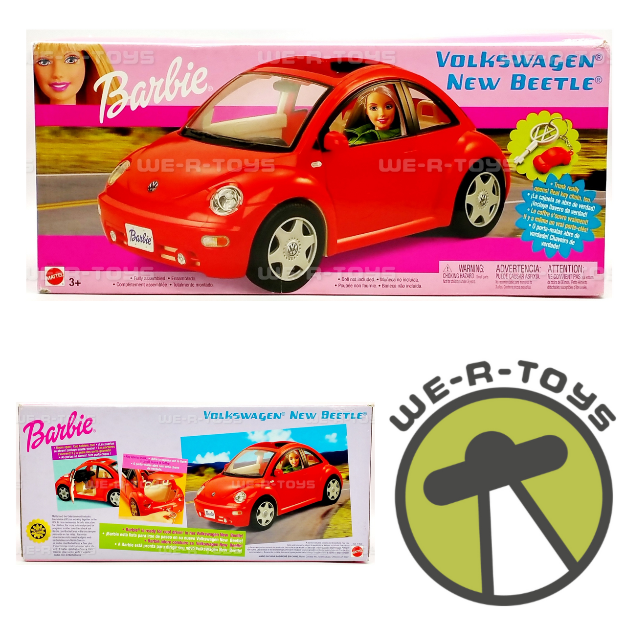 Barbie Volkswagen New Beetle Red 2003 Mattel 47539 - We-R-Toys