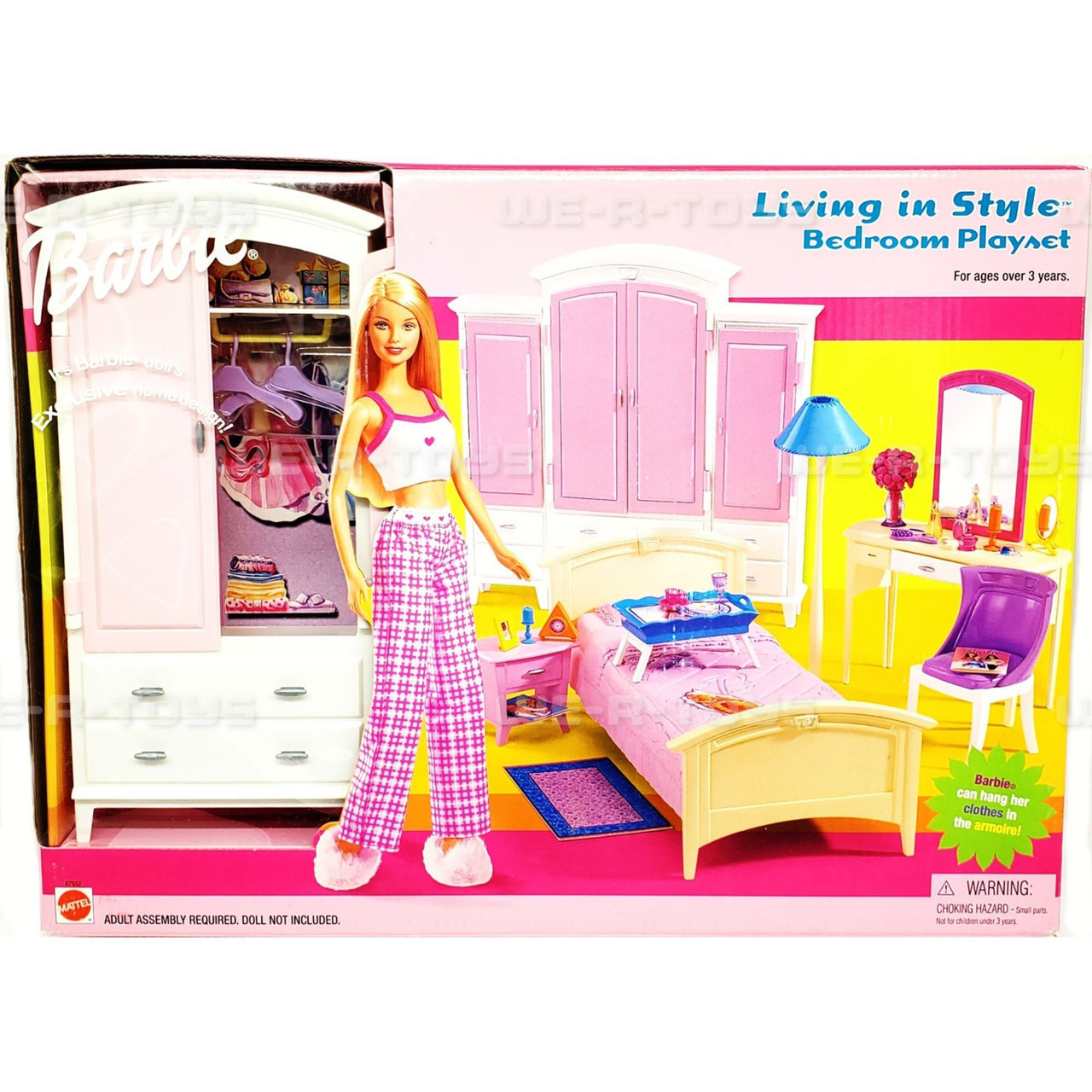 Barbie Living in Style Bedroom Playset 2002 Mattel #67552 NEW - We-R-Toys