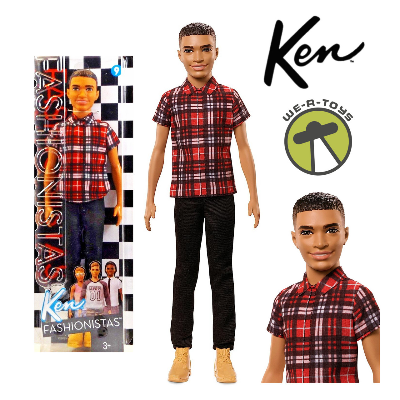 Ken Fashionistas Plaid on Point Doll 2016 Mattel FNH41