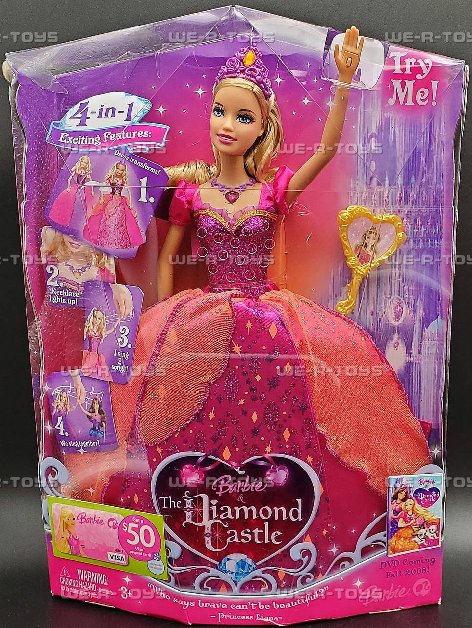 Barbie Liana The Diamond Castle Singing Princess Doll 2008 Mattel #M0785  NRFB