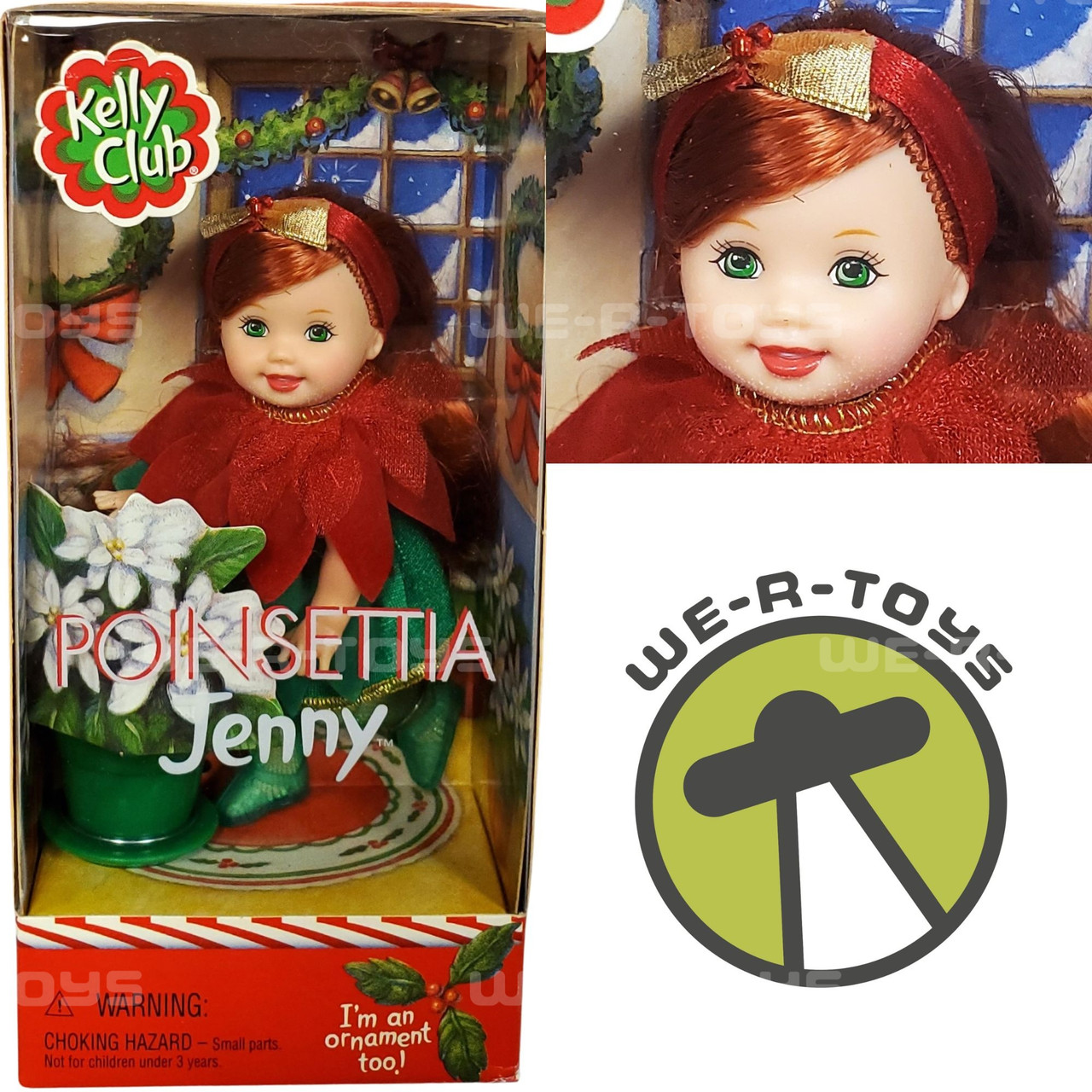Barbie Kelly Club Poinsettia Jenny Doll I'm an Ornament Too 2001