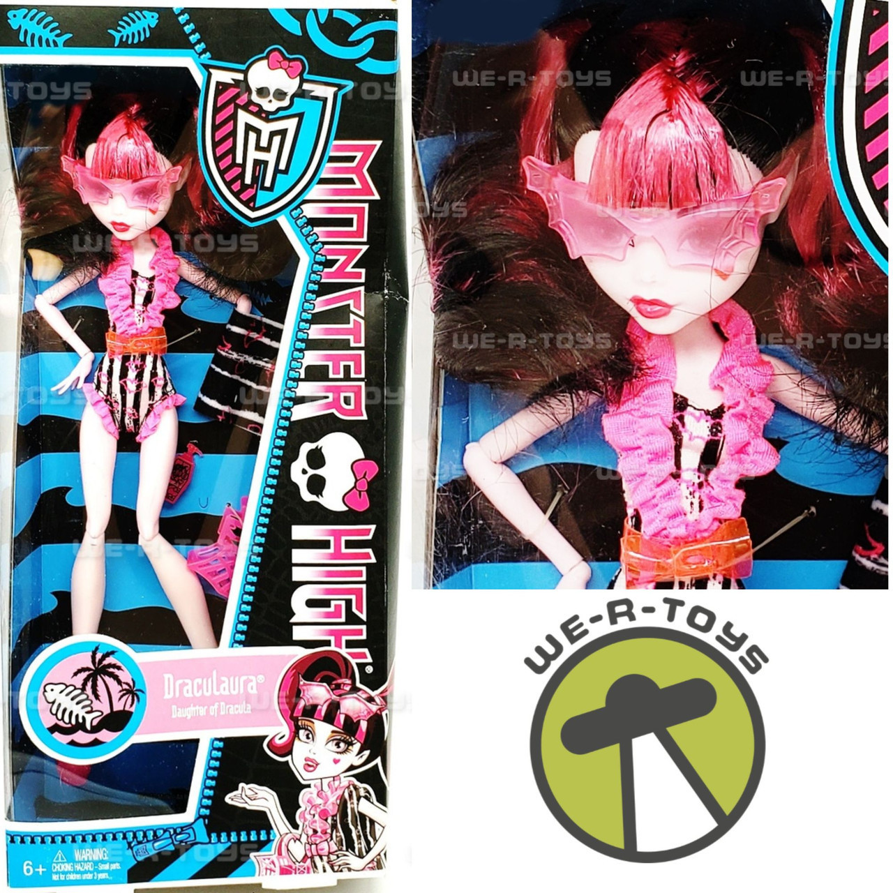 Monster High Swim Class Draculaura Doll 2012 Mattel #Y7303 NIB