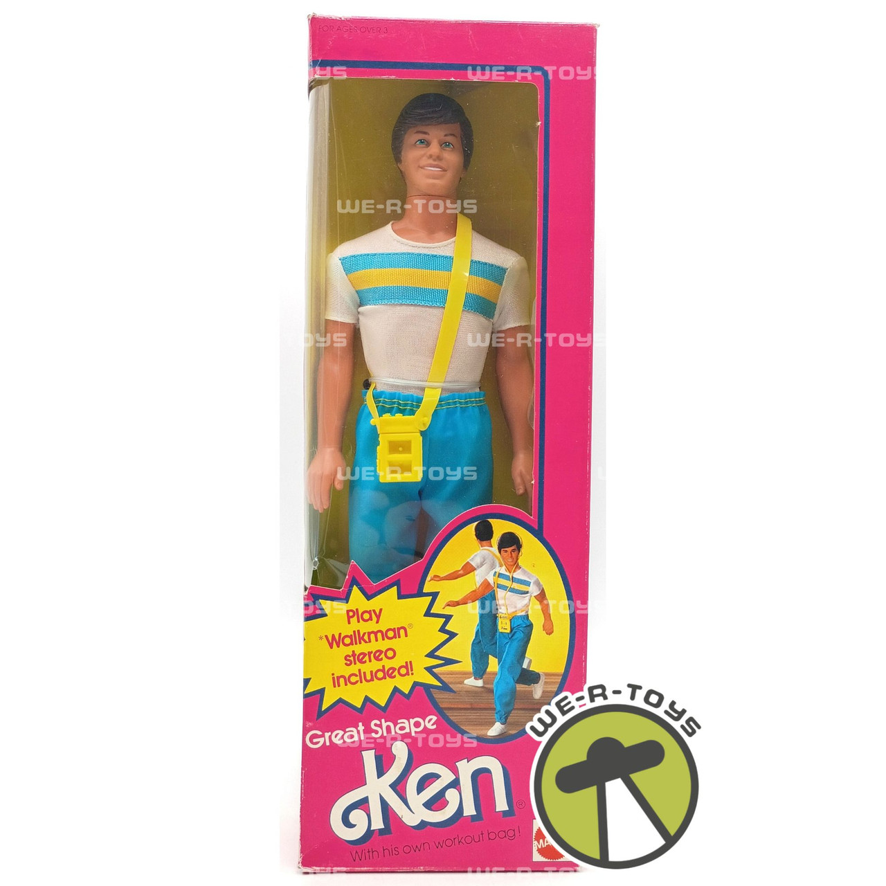 Great Shape Ken Barbie Doll With Workout Attire & Accessories 1983