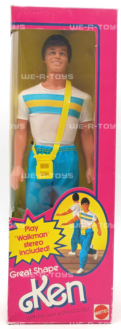 Great Shape Ken Barbie Doll With Workout Attire & Accessories 1983