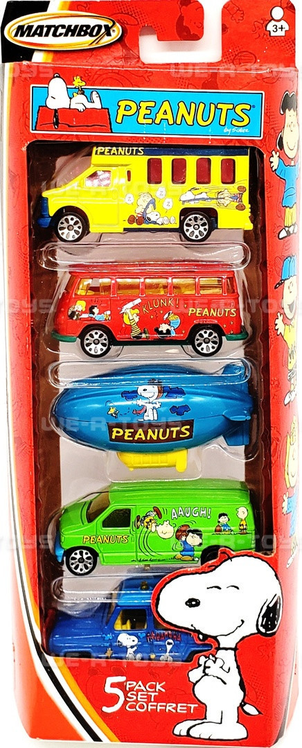 Matchbox Peanuts 5 Pack Vehicle Set 2003 Mattel NEW - We-R-Toys