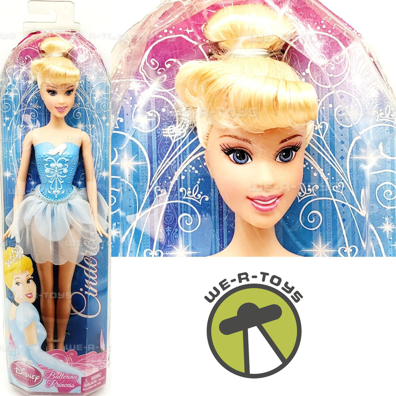 Disney Princess Ballerina Princess Cinderella Doll 2009 Mattel #R4854 NEW