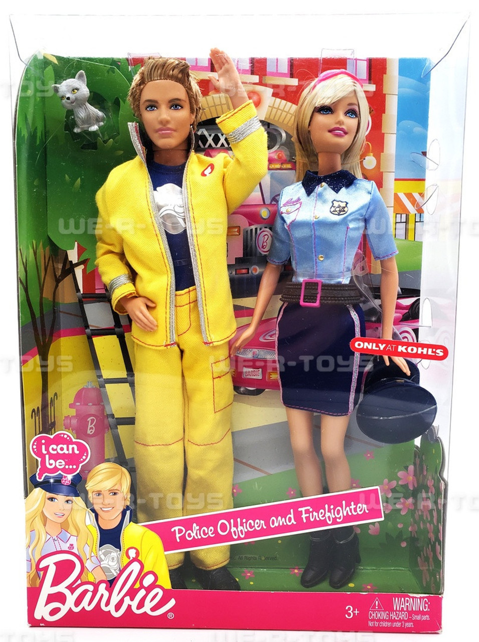 Barbie I Can Be... Police Officer and Firefighter Doll Set Kohl's Exclusive  2010