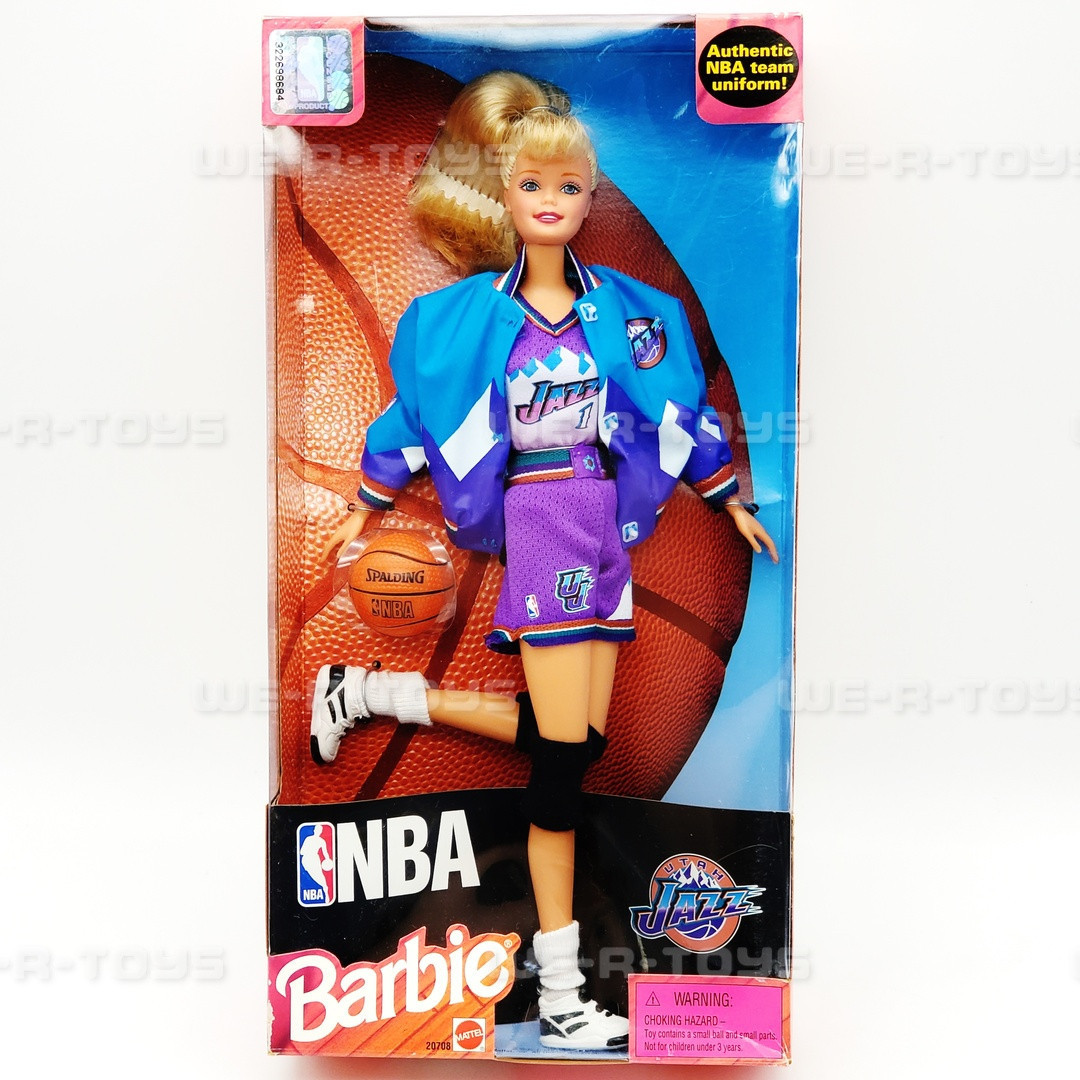 Barbie NBA Utah Jazz Doll Mattel 1998 No. 20708 NRFB - We-R-Toys