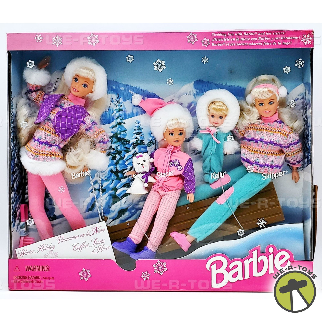 Barbie Winter Holiday Gift Set Skipper Kelly Stacie and Barbie