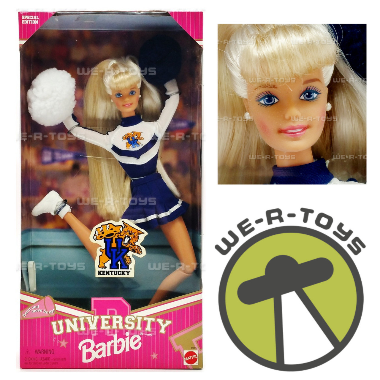Barbie Doll University of Kentucky Cheerleader 1996 Mattel 19153