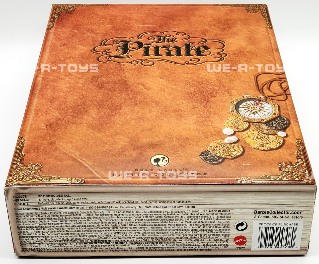 The Pirate Barbie Doll Gold Label Collection 2007 Mattel K7972
