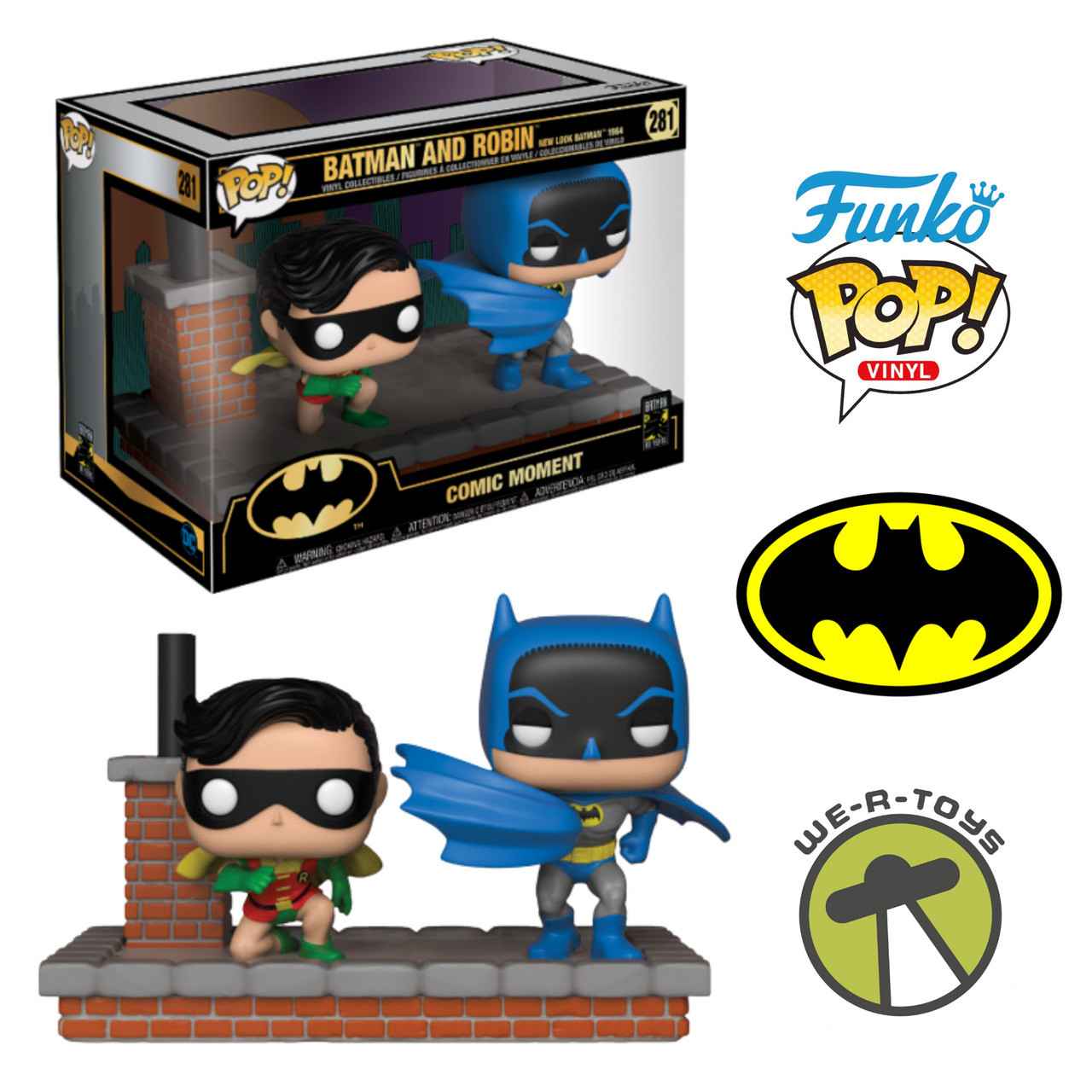 Funko Pop! Heroes Comic Moments 281 Batman 80th New Look Batman and Robin  1964